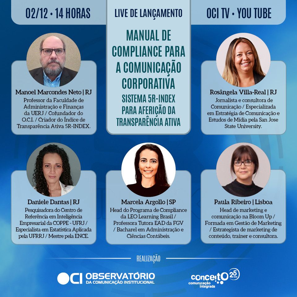 Professor brasileiro, Manoel Marcondes Neto, inova e lança “Manual de Compliance para a Comunicação Corporativa” e o aplicativo 5R-INDEX