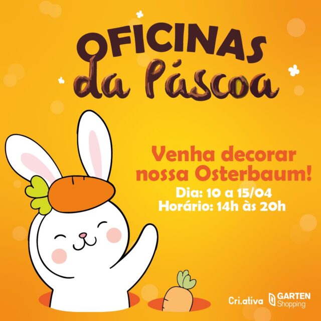 Semana com programação especial de Páscoa no Garten Shopping