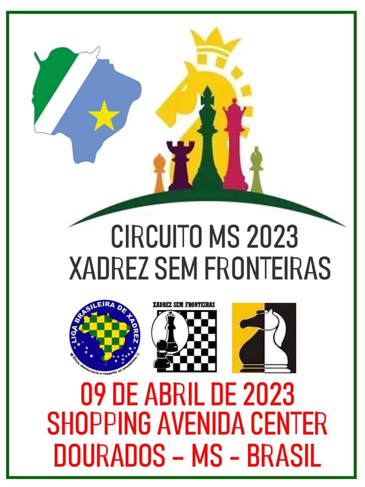 Dourados abre o Circuito MS Xadrez Sem Fronteiras 2023 dia 09 de abril