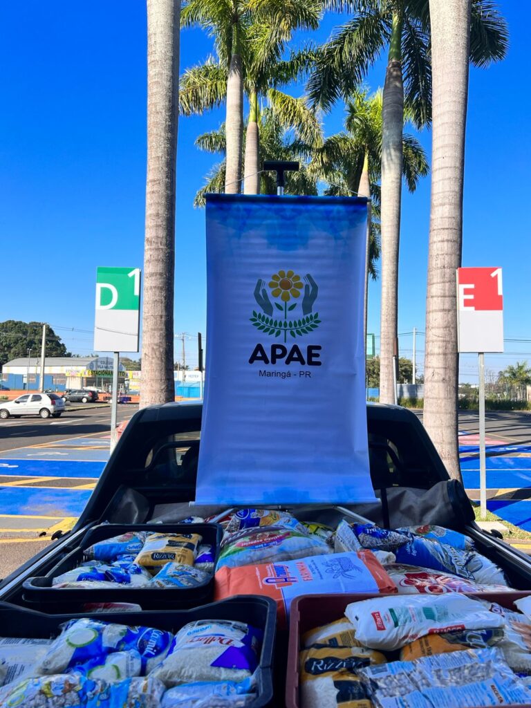Campanha do Shopping Catuaí entrega 1,5 tonelada de alimentos para APAE Maringá