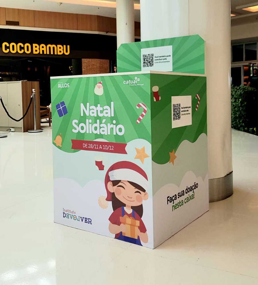 Shoppings Catuaí e Maringá Park se unem para arrecadação conjunta de brinquedos no Natal