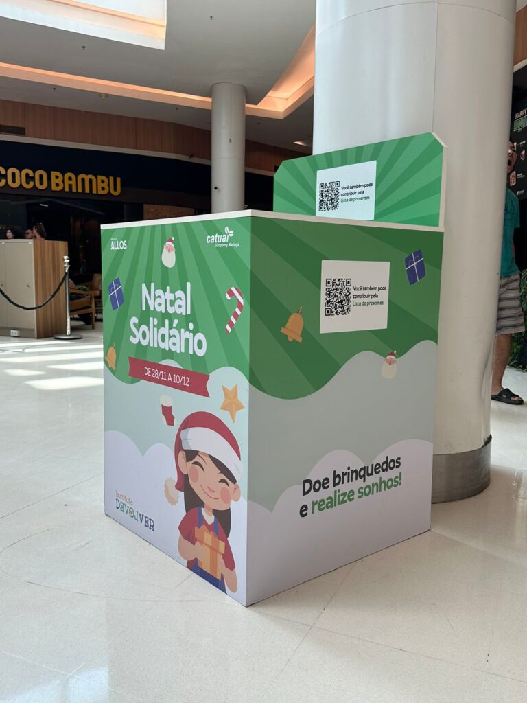 Natal Solidário do Shopping Catuaí arrecada brinquedos para crianças até domingo