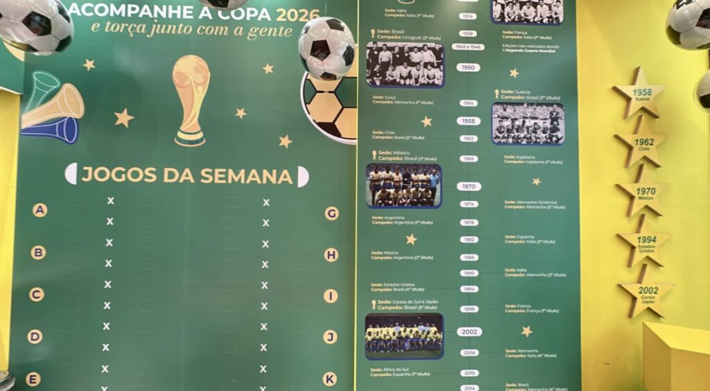 Catuaí Maringá entra no clima da Copa do Mundo com espaço de troca de figurinhas e transmissão dos jogos