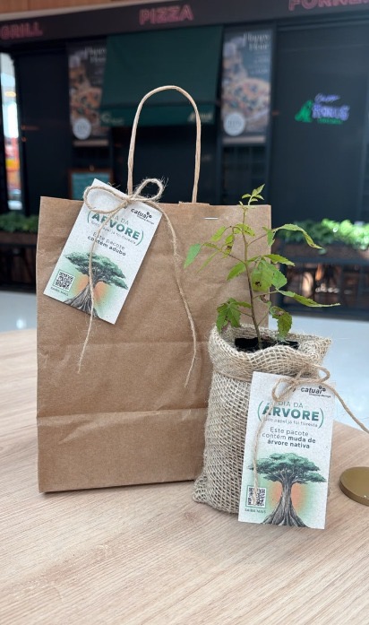 Dia da Árvore: Catuaí Maringá distribui mudas e adubo produzido a partir de resíduos do shopping